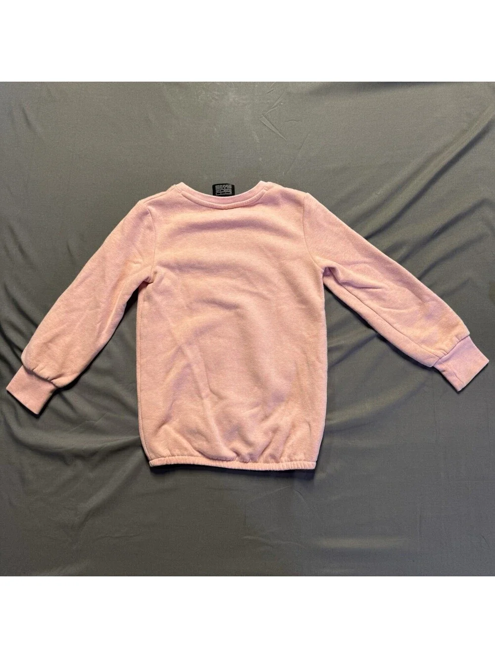 Nike Girls Pink 6-7Y Fleece Pullover Crewneck Sweatshirt Logo Graphic